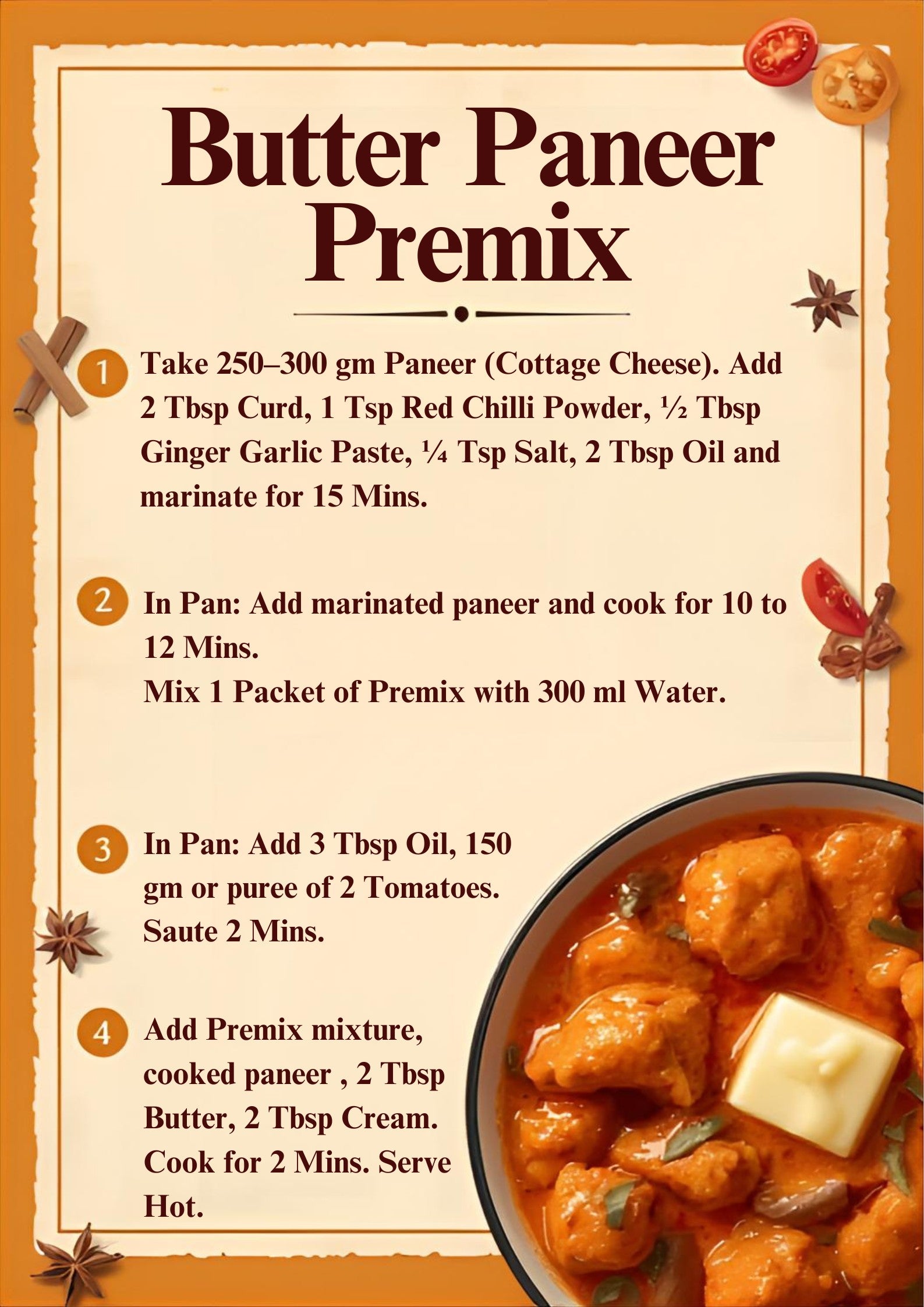 Butter Paneer Instant Premix